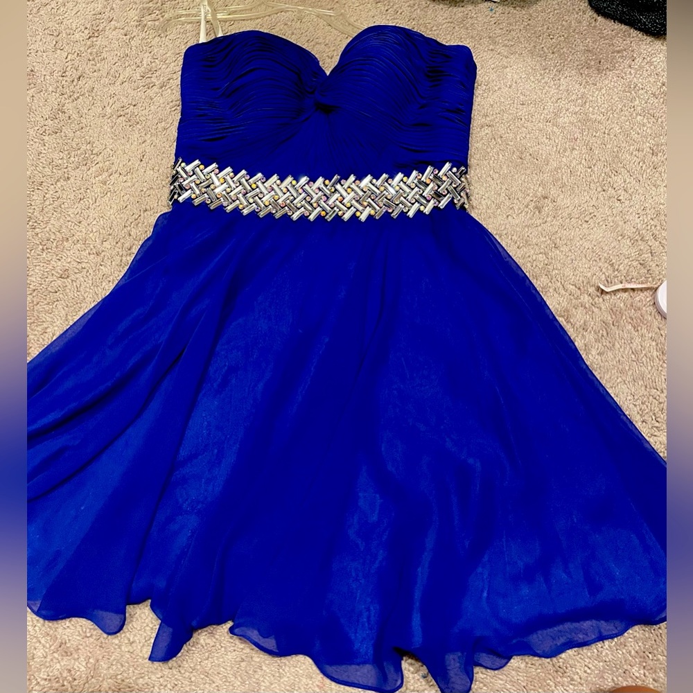Royal Blue Semi-Formal/Formal A-line dress